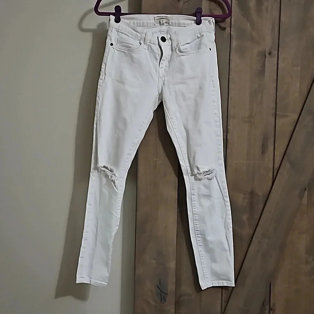 ANTHROPOLOGIE Current/Elliott The High Waist Stiletto Jean in Sugar. Size… - Picture 6 of 13